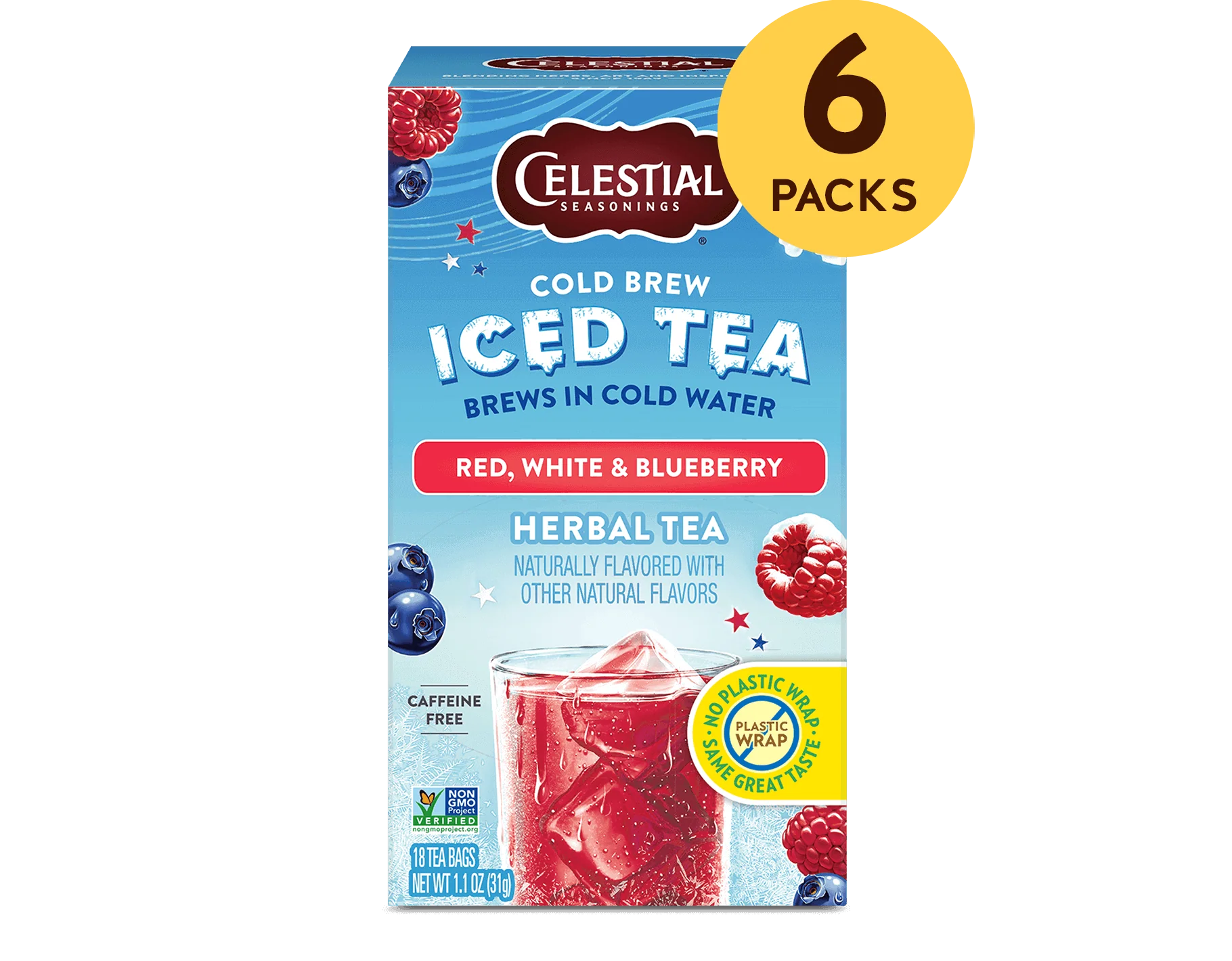 Cold Brew Iced Tea, Red, White & Blueberry - Image 2