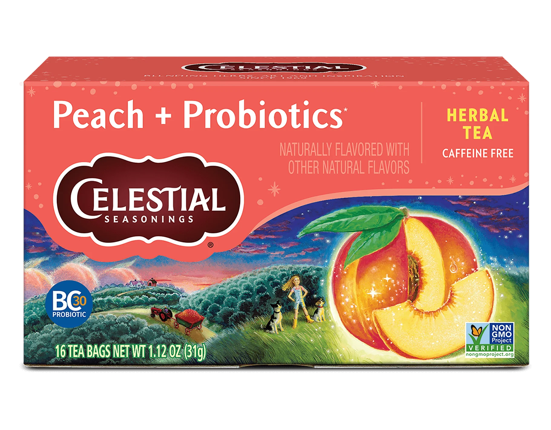 Peach + Probiotics Herbal Tea